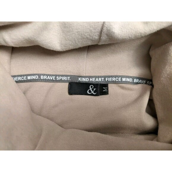 Ampersand Avenue Size M Colorblock Modern Twee Cowl Neck Sweatshirt Thumb Holes - Picture 8 of 9